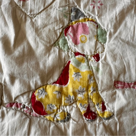 50”x55” Hand QuiltedVintage Baby Quilt. - Picture 13 of 16